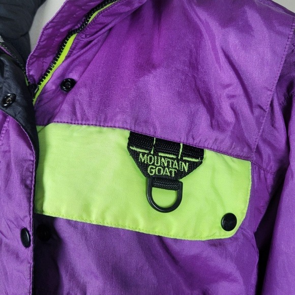VTG Mountain Goat Jacket Womens Large Purple Neon Ski Snow Outdoor Color… - Picture 6 of 8